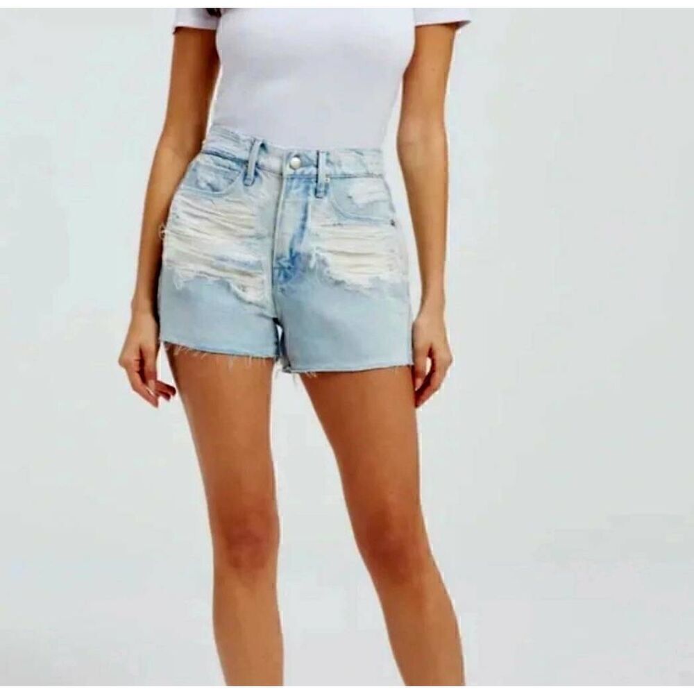 Good American 90s Shred Jeans Shorts 26